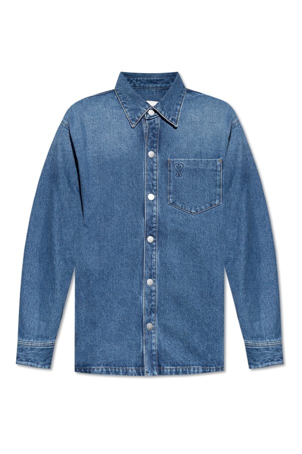 【美品】ami alexandre mattiussi シャツジャケット 42 ami alexandre mattiussi s/s Denim Shirt